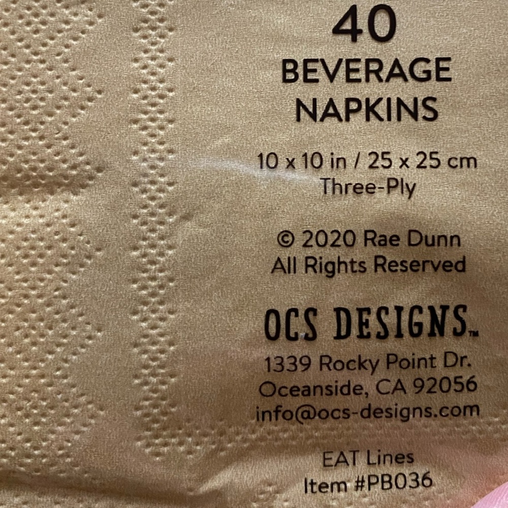 🍸🆕Rae Dunn Beverage Sized Napkins🍸 - Picture 7 of 7